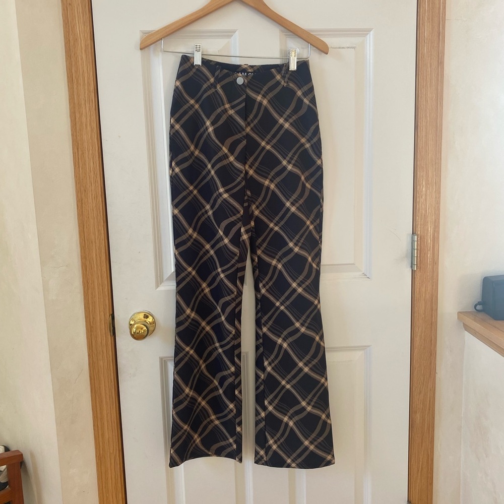 I.AM.GIA Black and Tan Plaid Pants